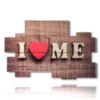 paintings with heart lettering - version: 10 pannelli 176x115cm