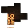 written paintings love - version: 4 pannelli 115x98cm