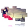 bild von paris schoene fotos mit frau in rot - version: 10 pannelli 186x115cm
