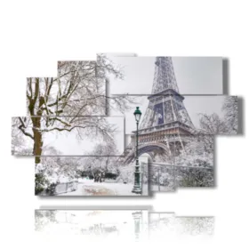 Foto de París con nieve