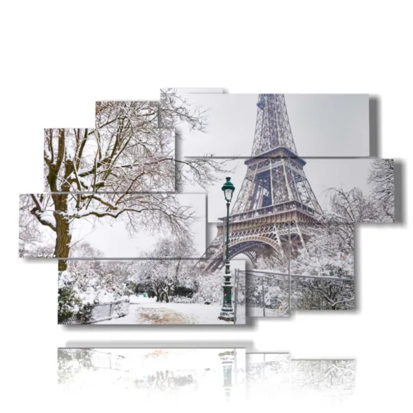 Foto de París con nieve