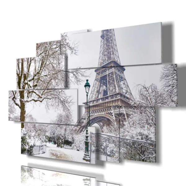 Impresiones de París con nieve.