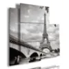 Famous paintings in Paris in black and white