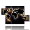 cuadro mundo negro en tierra de fuego - version: 5 pannelli 128x85cm