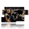 cuadro mundo negro en tierra de fuego - version: 7 pannelli 157x90cm