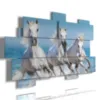 Cuadros con caballos blancos sobre las olas del mar