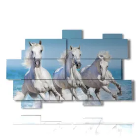 Paintings with white horses