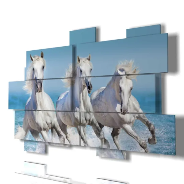 impressions de chevaux blancs