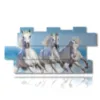 quadri con cavalli bianchi sulle onde del mare - version: 11 pannelli 202x103cm