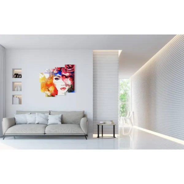 quadri donna con cappello