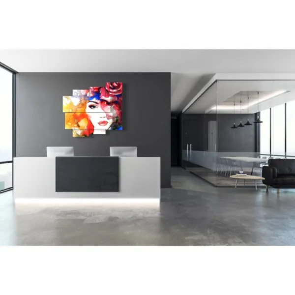 cuadros de mujer con sombrero de flores