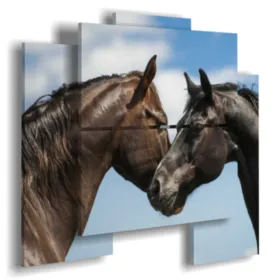 cuadros de caballos enamorados