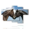 paintings of horses in love - version: 6 pannelli 136x91cm