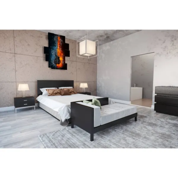 Interior design with modern paintings