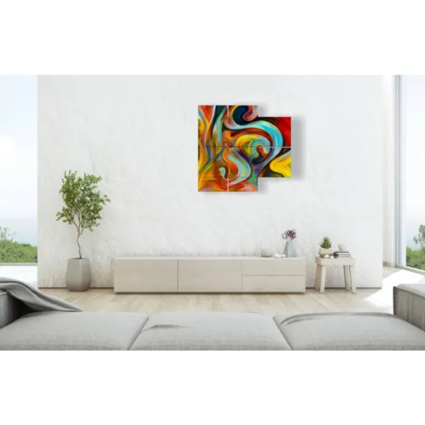 Decorative wave-patterned picture frame