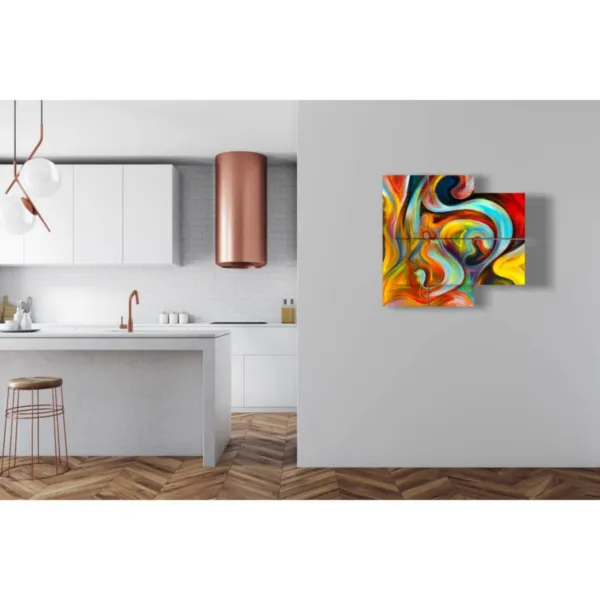 Wave paintings with a waterfall effect