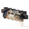 painting three horses towards infinity - version: 9 pannelli 200x111cm