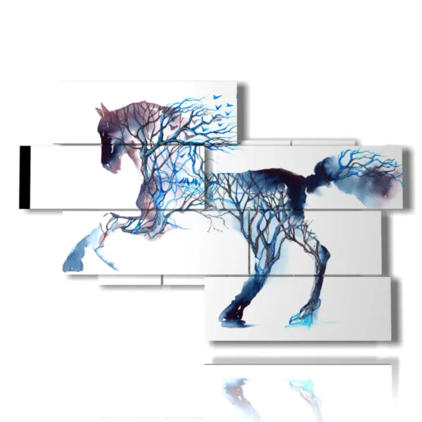 paintings of horses galloping