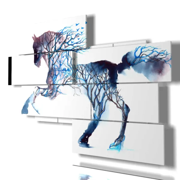 Impresiones de caballos galopando.