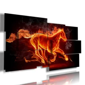 Tableaux futuristes cheval