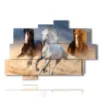 quadri con cavalli che corrono - version: 10 pannelli 173x114cm