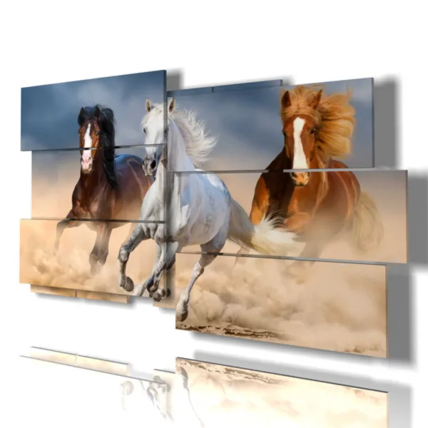 peintures de chevaux au galop