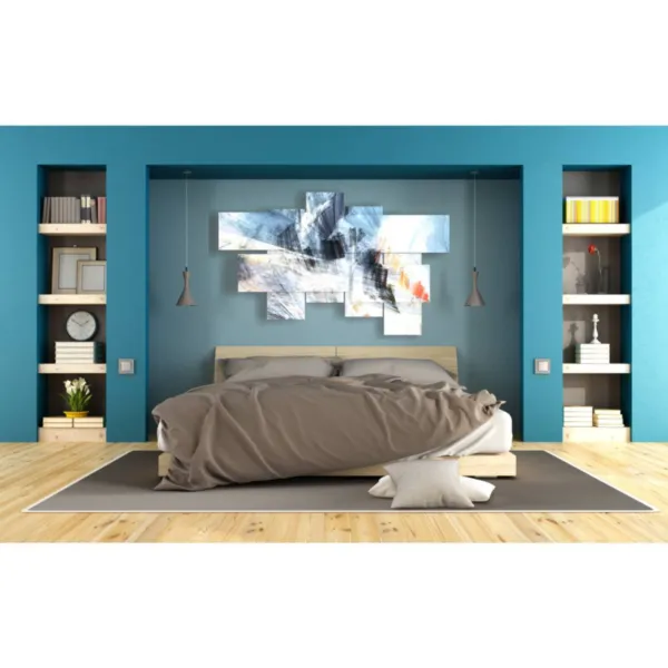 Moderne weiße und graue Bilder, zeitgenössische Kunst