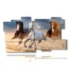 tableaux avec chevaux au galop - version: 11 pannelli 184x104cm