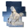 quadro con cavallo bianco