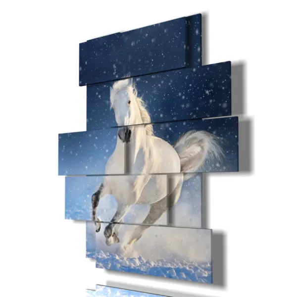 Paintings with white horses
