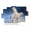 painting with stellar white horse - version: 9 pannelli 171x108cm