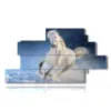 painting with stellar white horse - version: 12 pannelli 220x119cm