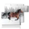 cuadros con caballo corriendo en la nieve - version: 6 pannelli 122x96cm