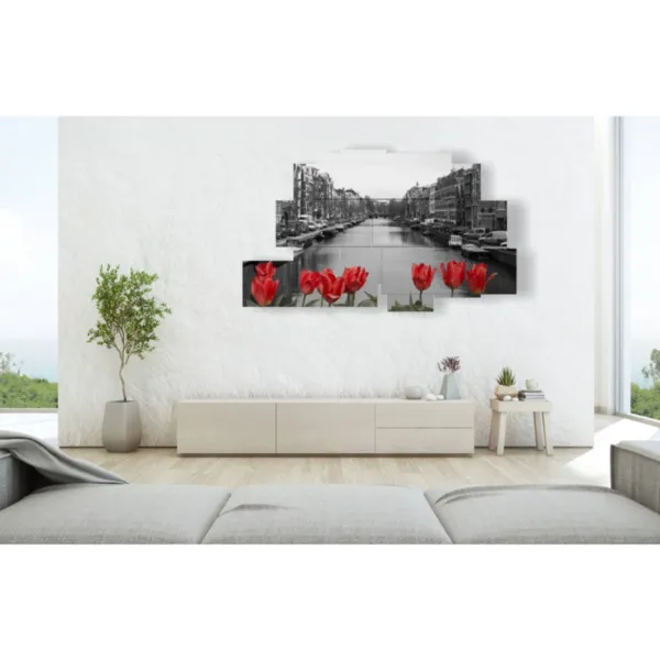 arredamento con foto Amsterdam bianco e nero