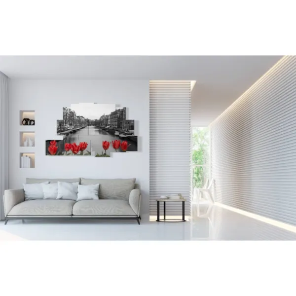 decoraciones murales de Ámsterdam en blanco y negro