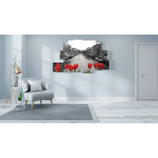 Impresiones decorativas en blanco y negro de Ámsterdam