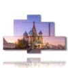 tableau de la cathedrale saint basile a moscou russie photo - version: 6 pannelli 135x85cm
