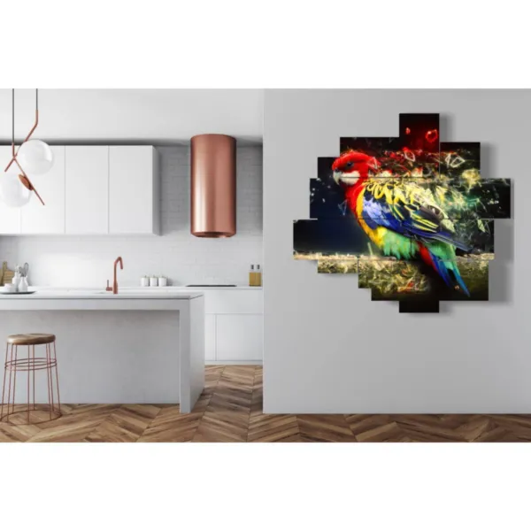 Colorful parrot prints