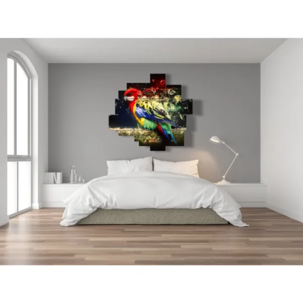 parrot poster on canvas