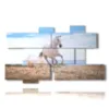 tableau dans un tableau avec un cheval blanc sur la plage - version: 9 pannelli 187x110cm