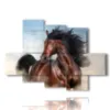 modern paintings horses in the foreground - version: 6 pannelli 135x96cm