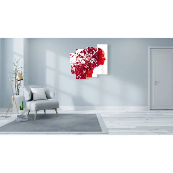 Artistic paintings featuring women and flowers.