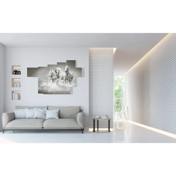 Paintings of horses by the sea