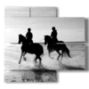 quadro uomo a cavallo in riva al mare - version: 4 pannelli 91x85cm