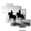 cuadro hombre a caballo junto al mar - version: 6 pannelli 127x110cm