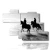 bild mann zu pferd am meer - version: 7 pannelli 150x102cm