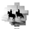cuadro hombre a caballo junto al mar - version: 11 pannelli 158x146cm