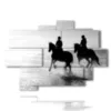 cuadro hombre a caballo junto al mar - version: 9 pannelli 164x114cm
