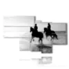 painting man on horseback by the sea - version: 7 pannelli 171x102cm