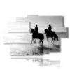 quadro uomo a cavallo in riva al mare - version: 9 pannelli 171x108cm